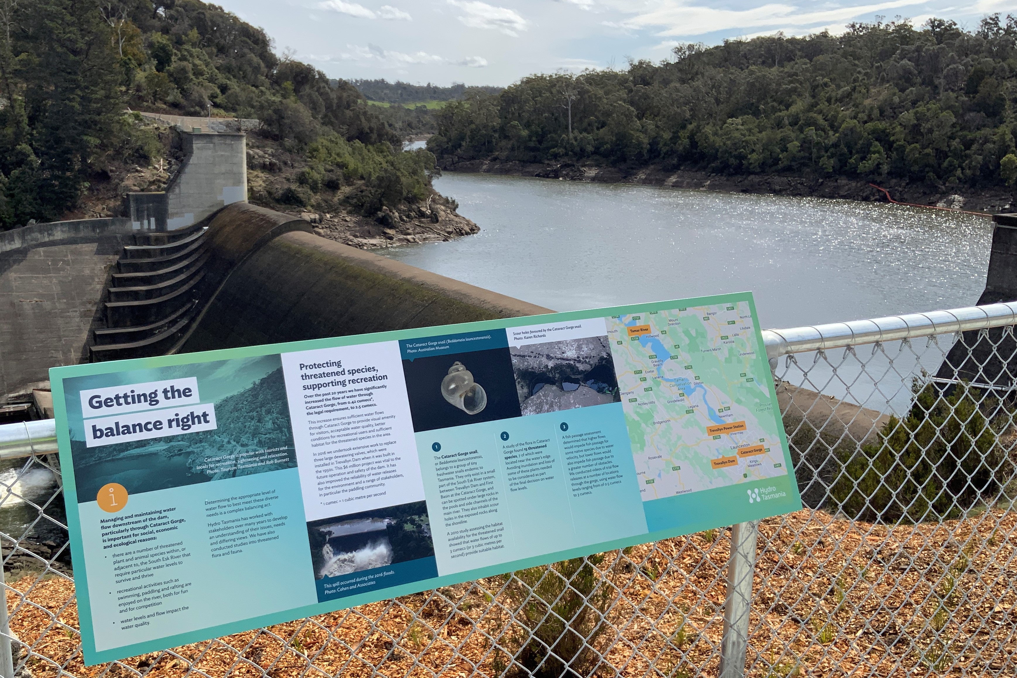 Trevallyn dam interpretation panel