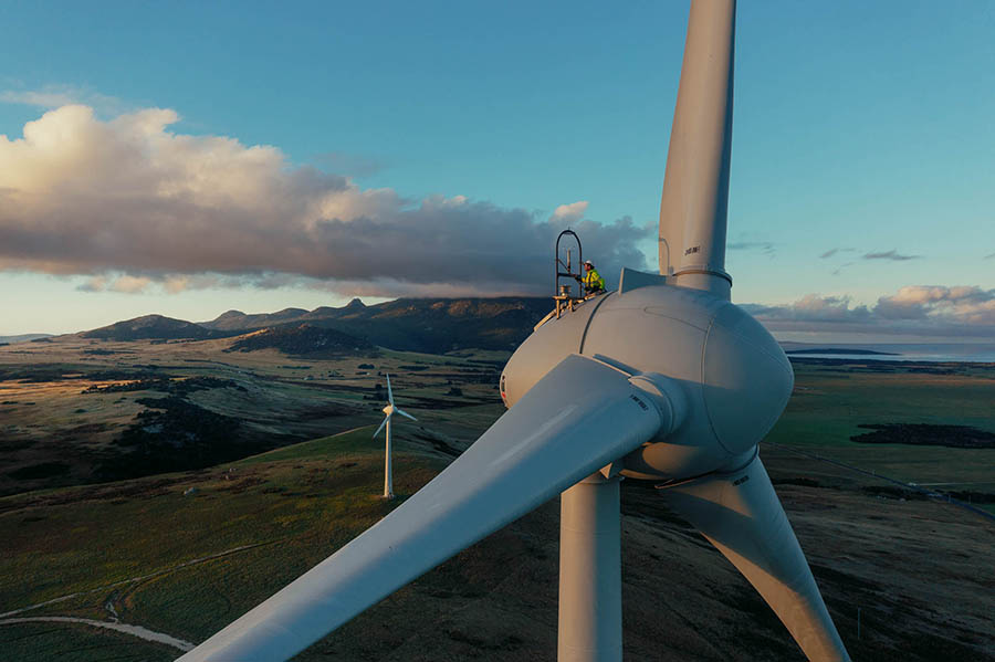 Flinders Island wind turbine