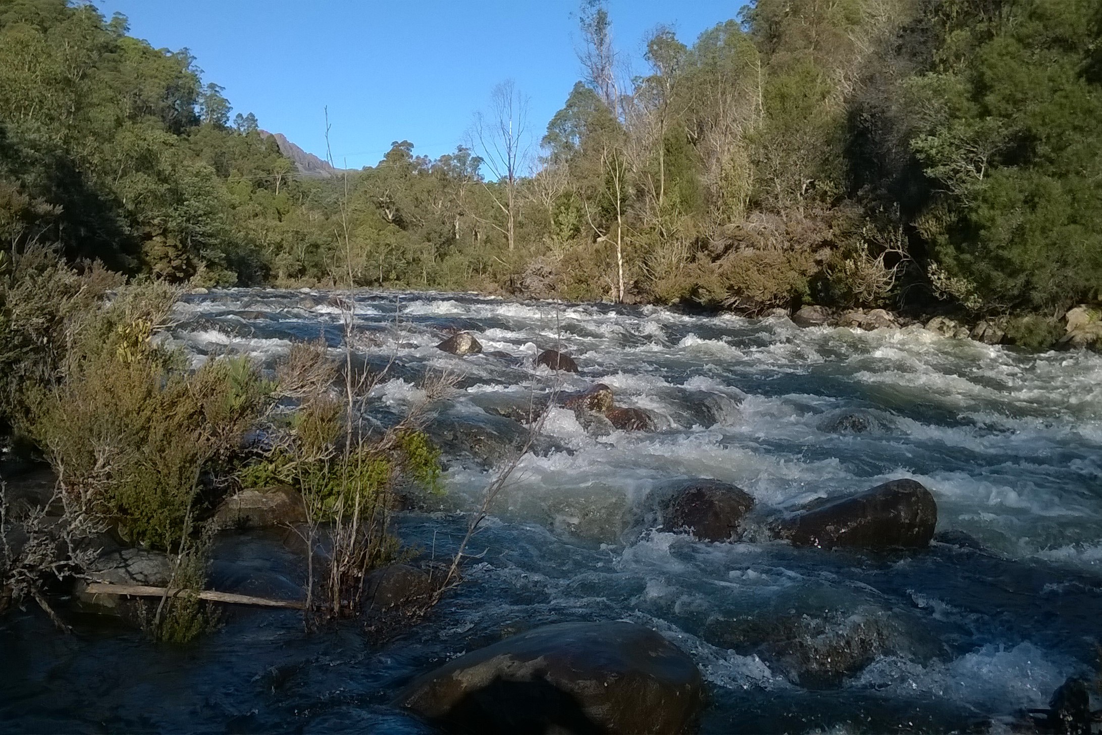 Rapidly flowing river