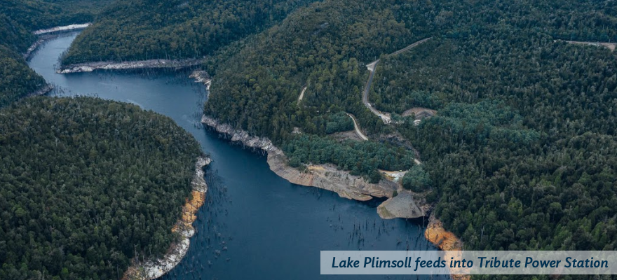 Lake Plimsoll feeds into Tribute Power Station