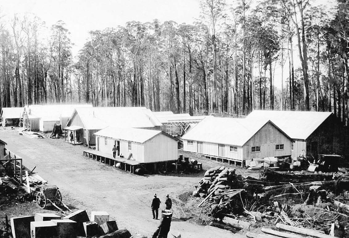 Construction headquarters for the Tarraleah scheme