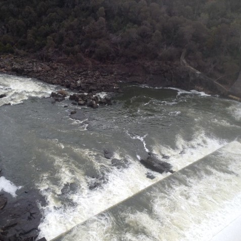 Trevallyn Dam downstream