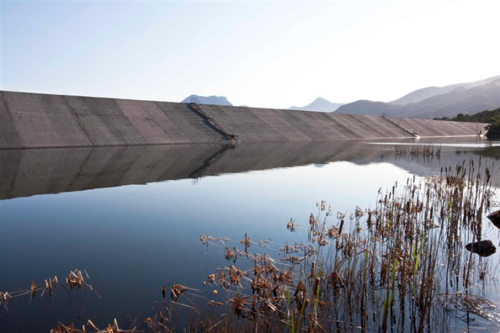 image showing downstream face of Edgar Dam