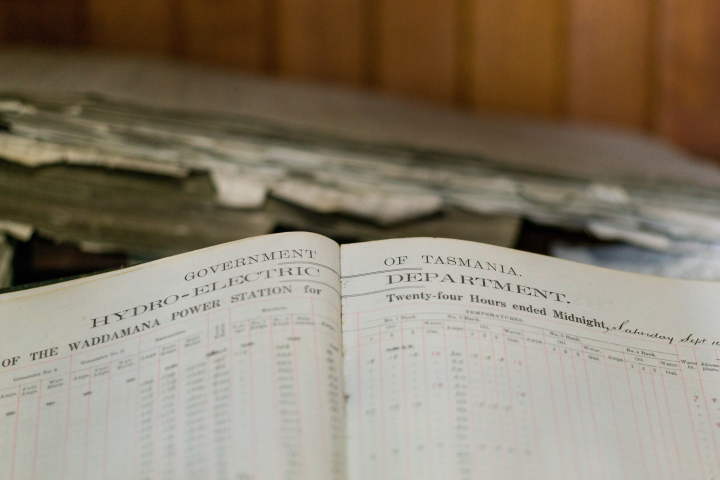 open book showing paperwork