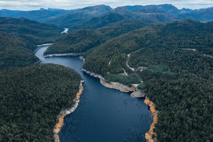 aerial view Lake Mackintosh
