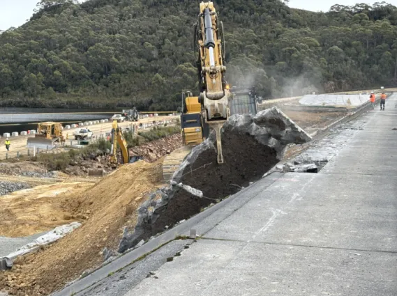 Excavation at Edgar dam site
