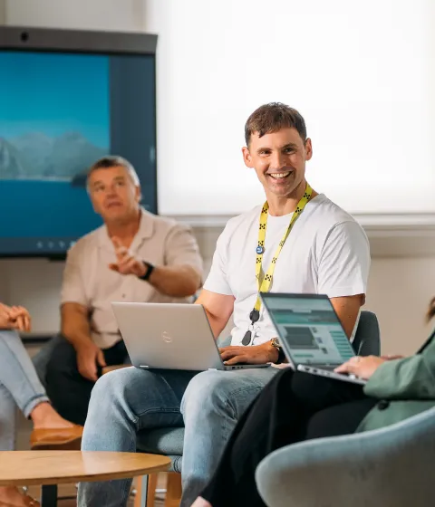 Marcus uses computer